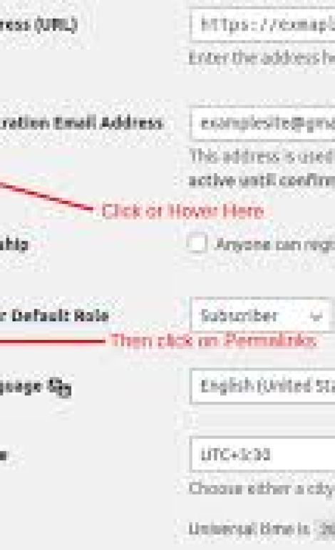 wordpress settings and permalinks